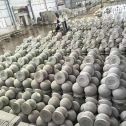 石家庄芝麻白圆球 石球 挡车球