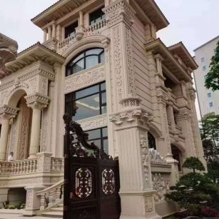石家庄黄金麻别墅外墙异形定制