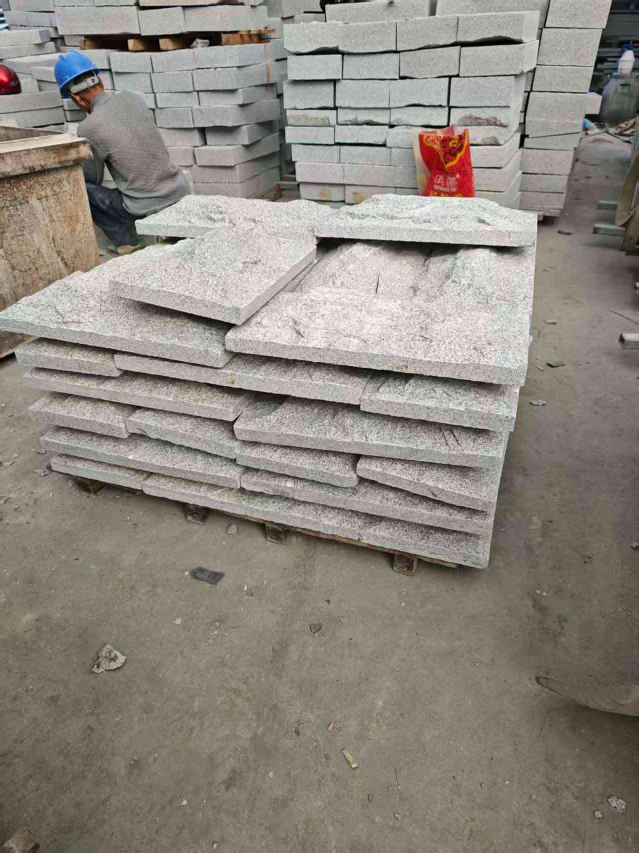 石家庄芝麻白蘑菇石，自然面